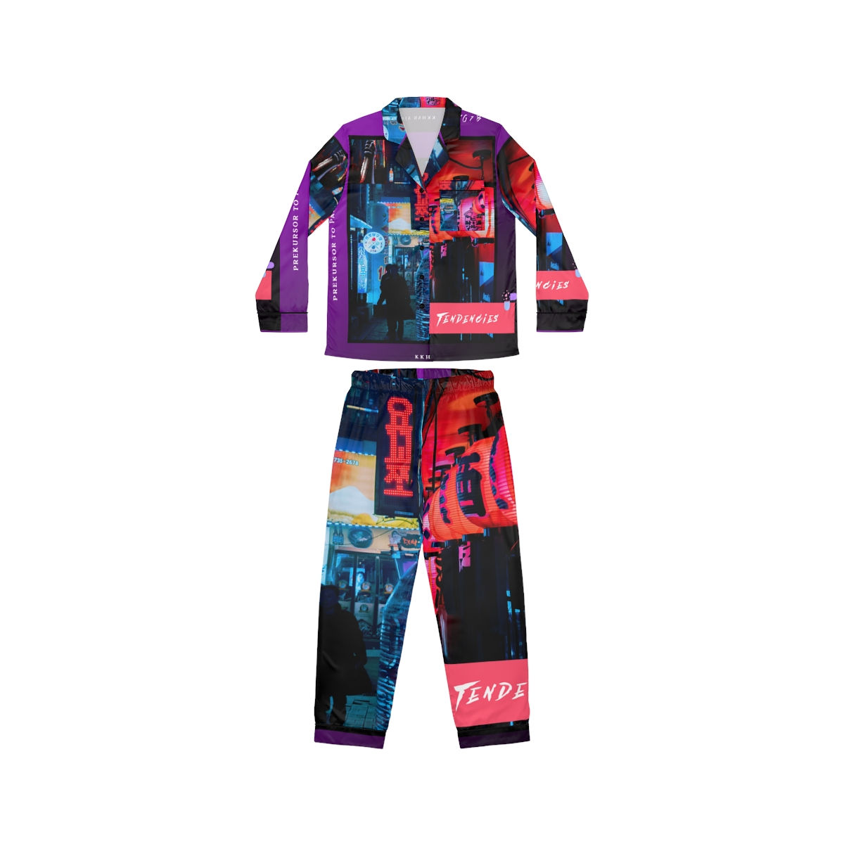 Tendencies Women's Satin Pajamas (AOP)