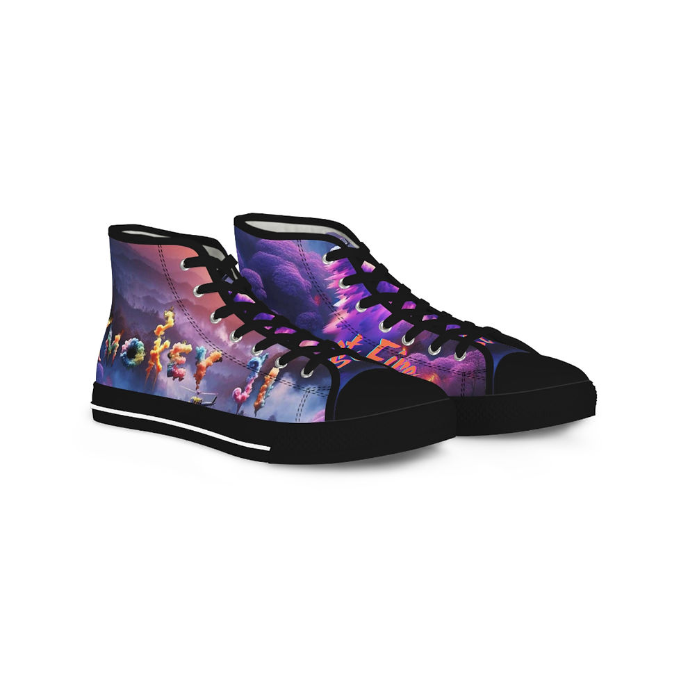 Thumbnail: Forest Fire Men's High Top Sneakers