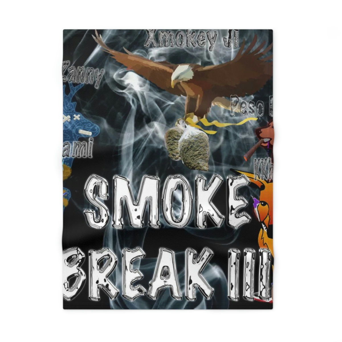 Smoke Break III Soft Fleece Baby Blanket