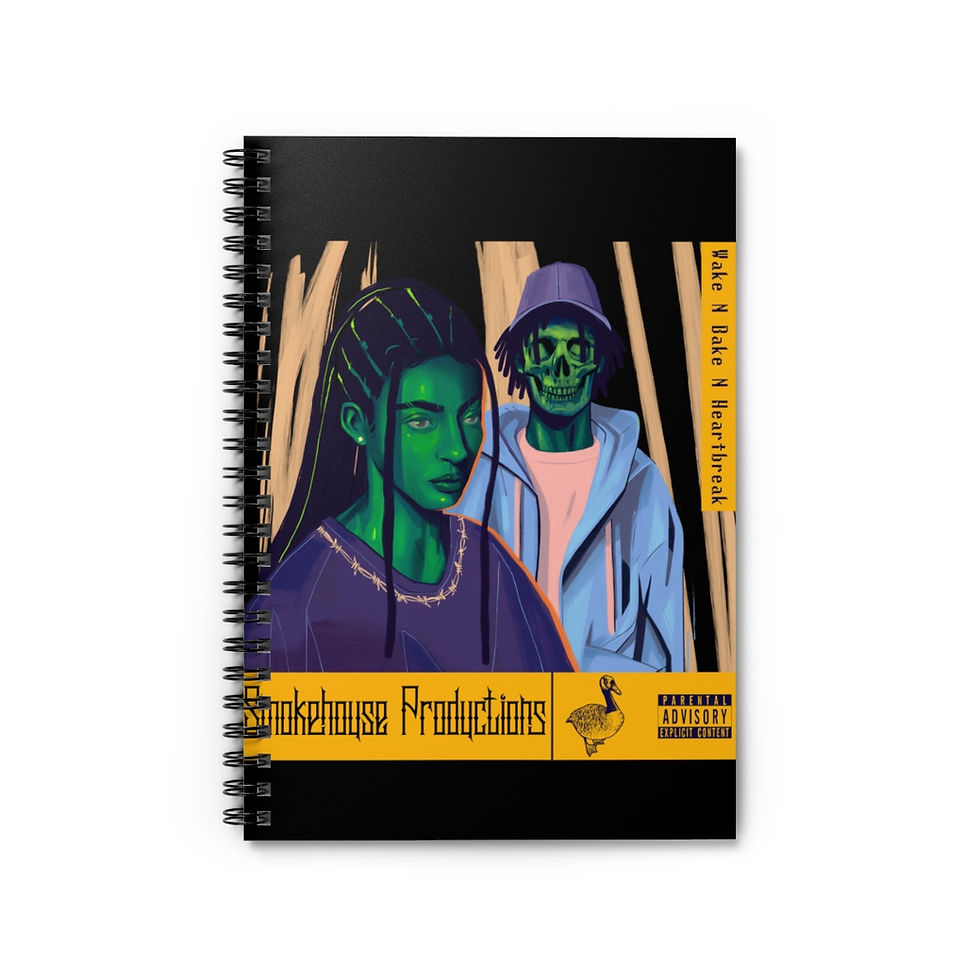 Wake N Bake N Heartbreak Spiral Notebook - Ruled Line