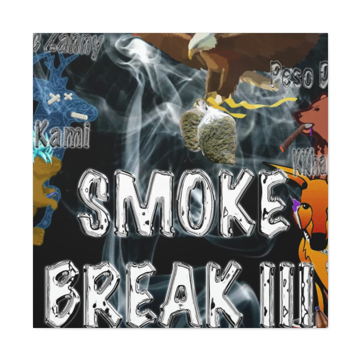 Smoke Break III Canvas Gallery Wraps