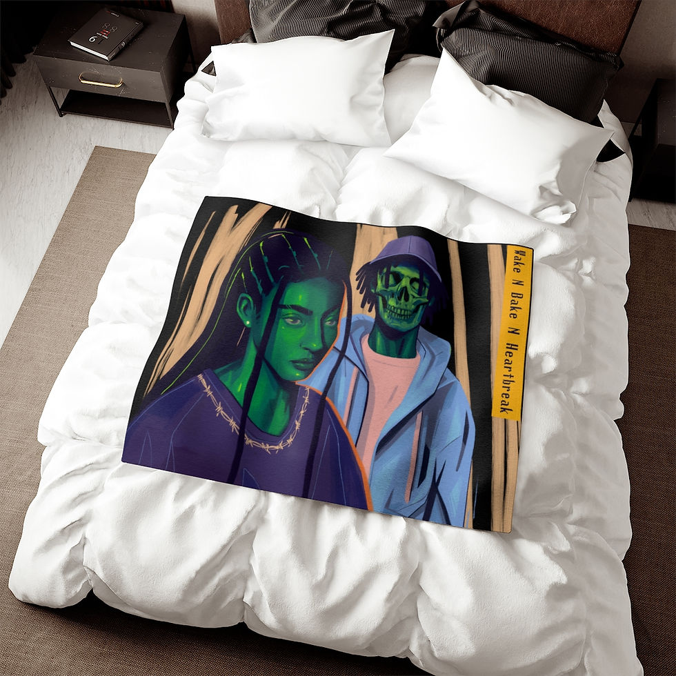 Thumbnail: Wake N Bake N Heartbreak Sweatshirt Blanket