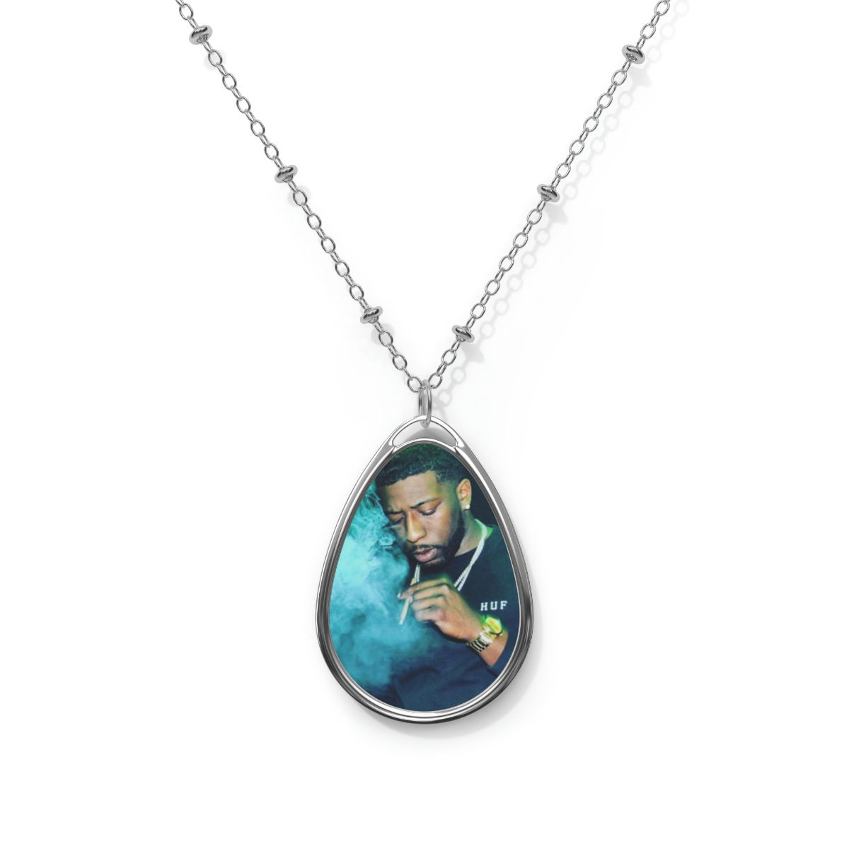 Flooded Oval Necklace