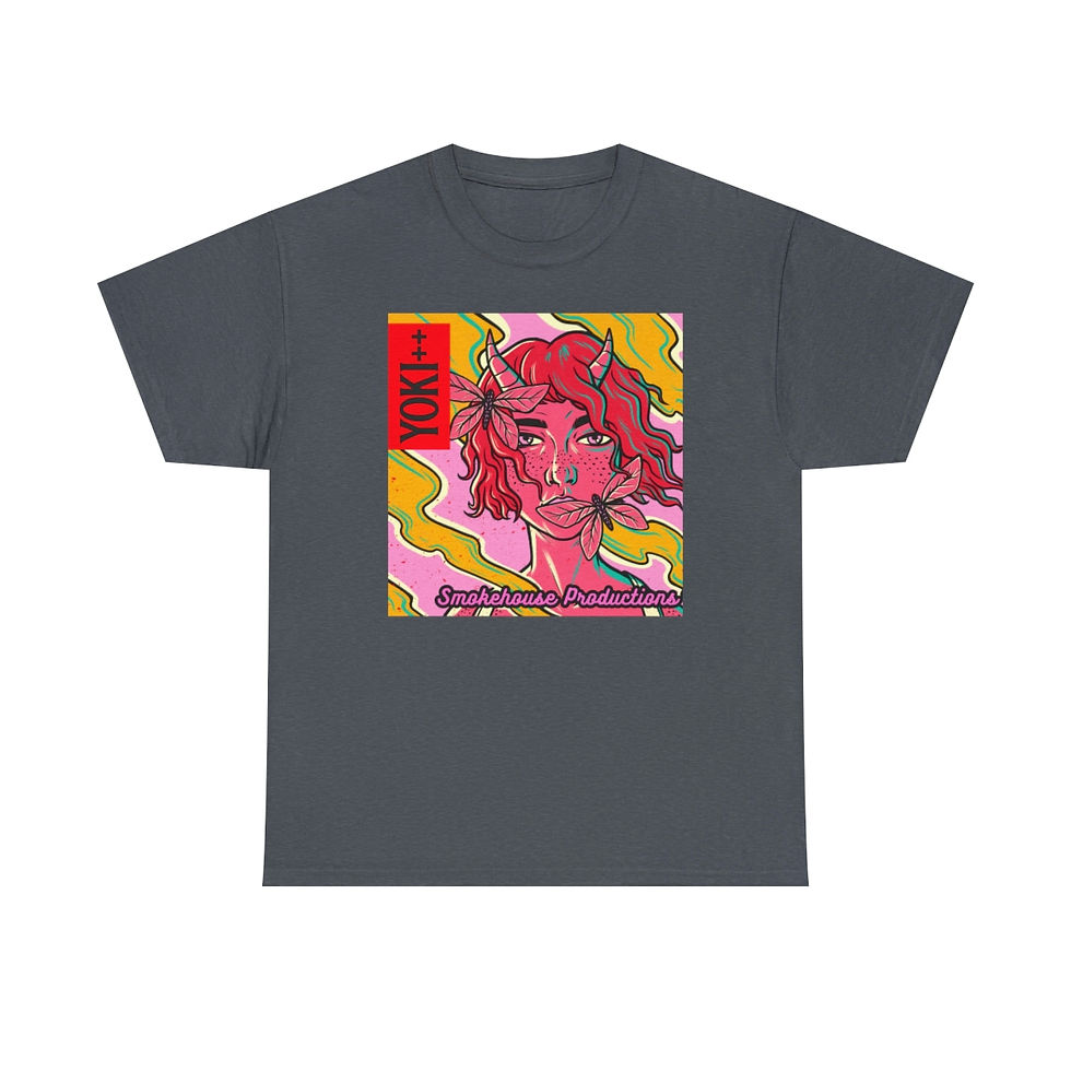 Thumbnail: Yoki++ Pink Unisex Heavy Cotton Tee
