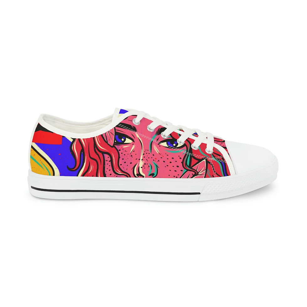 Thumbnail: Yoki++ Red/Blue Men's Low Top Sneakers