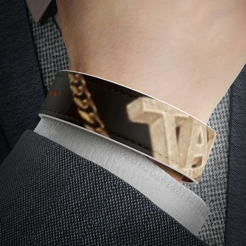 Thumbnail: Smoke Break Faux Leather Wristband