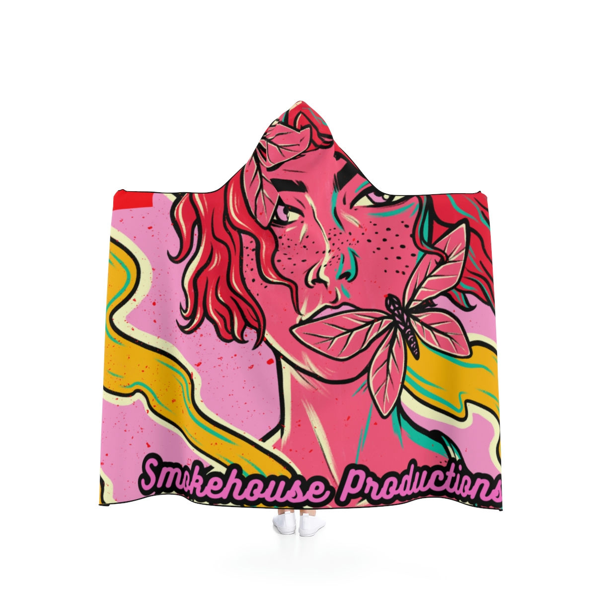 Yoki++ Pink Hooded Blanket