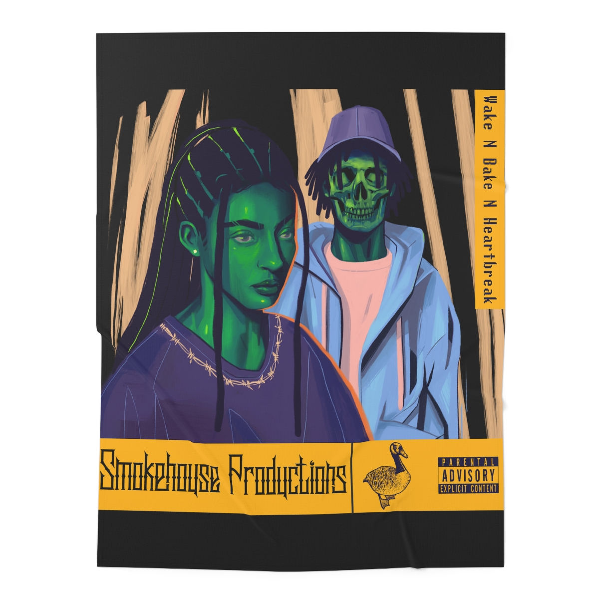 Wake N Bake N Heartbreak Baby Swaddle Blanket