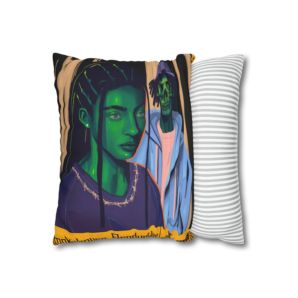 Thumbnail: Wake N Bake N HeartBreak Spun Polyester Pillowcase