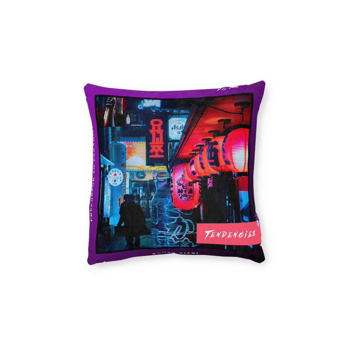 Tendencies Square Pillow - White Back