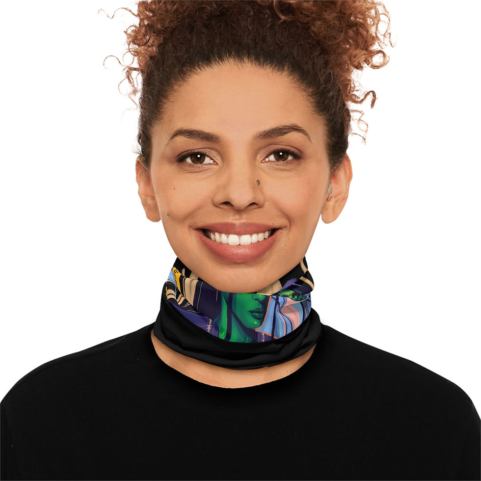 Thumbnail: Wake N Bake N HeartBreak Winter Neck Gaiter With Drawstring