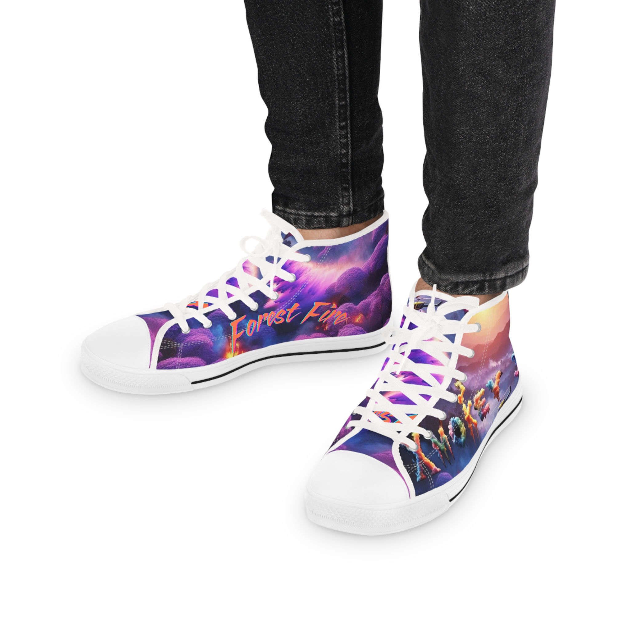 Forest Fire Men's High Top Sneakers