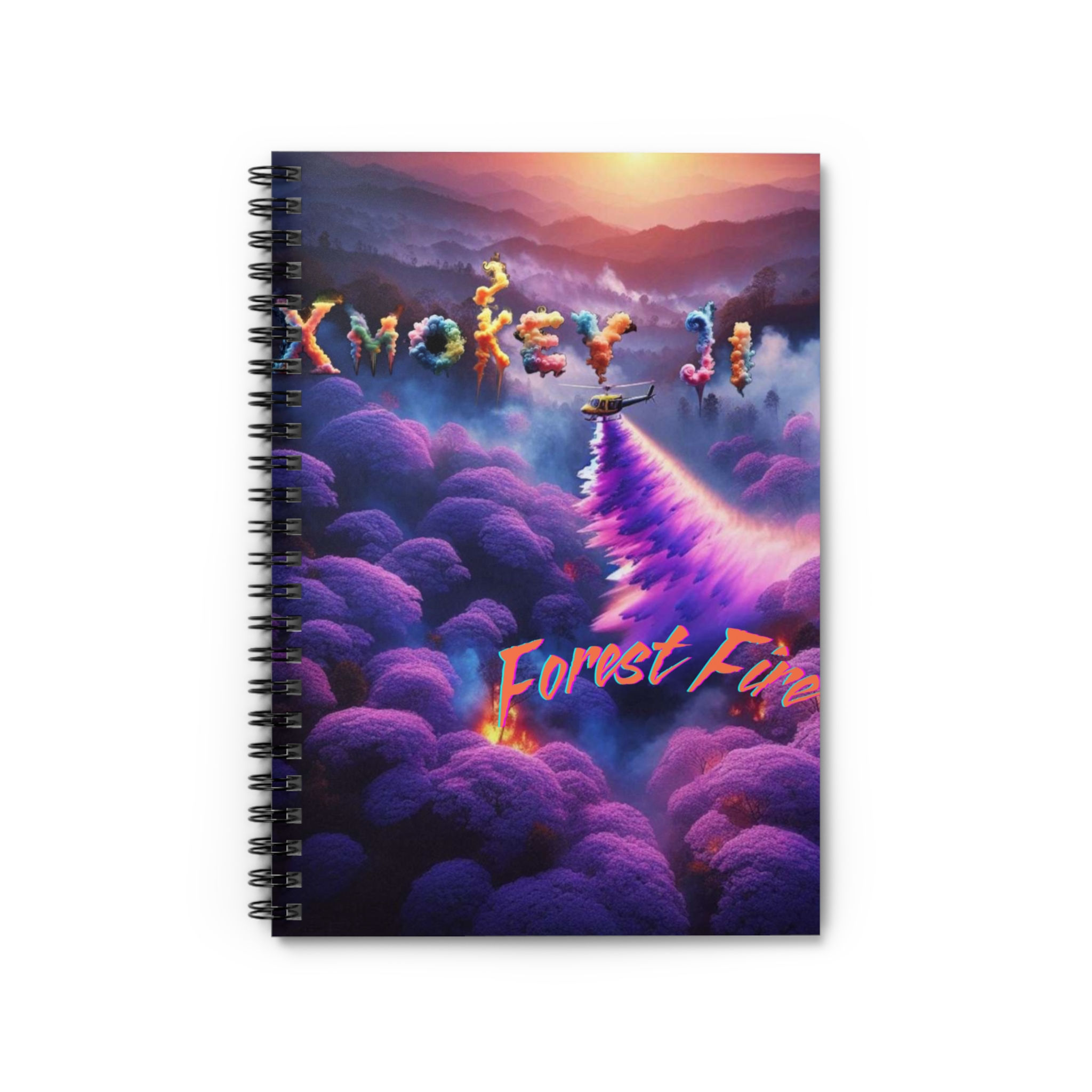 Forest Fire Spiral Notebook - Ruled Line