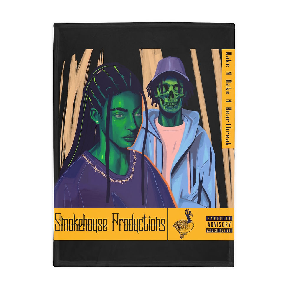 Wake N Bake N Heartbreak Plush Fleece Blanket