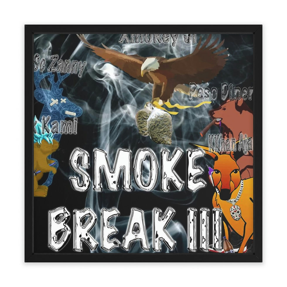 Smoke Break III Framed Poster, Horizontal