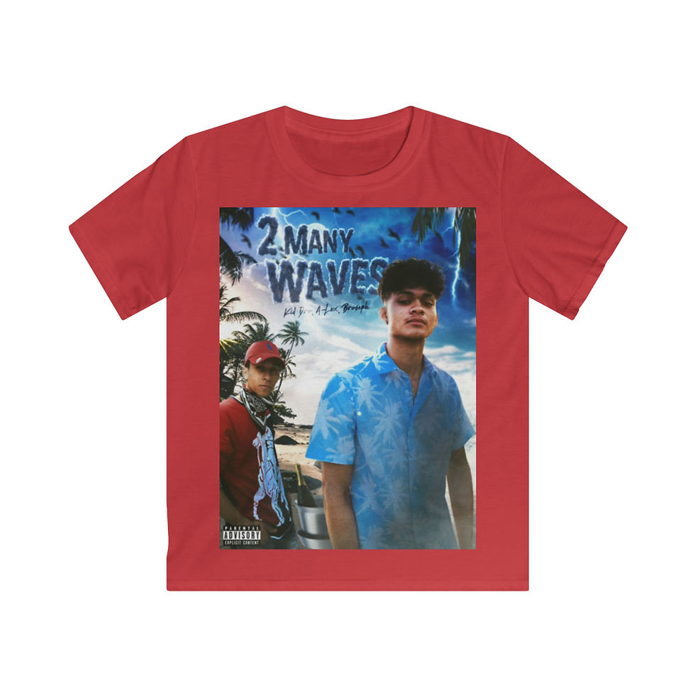 Thumbnail:  2 Many Waves Kids Softstyle Tee