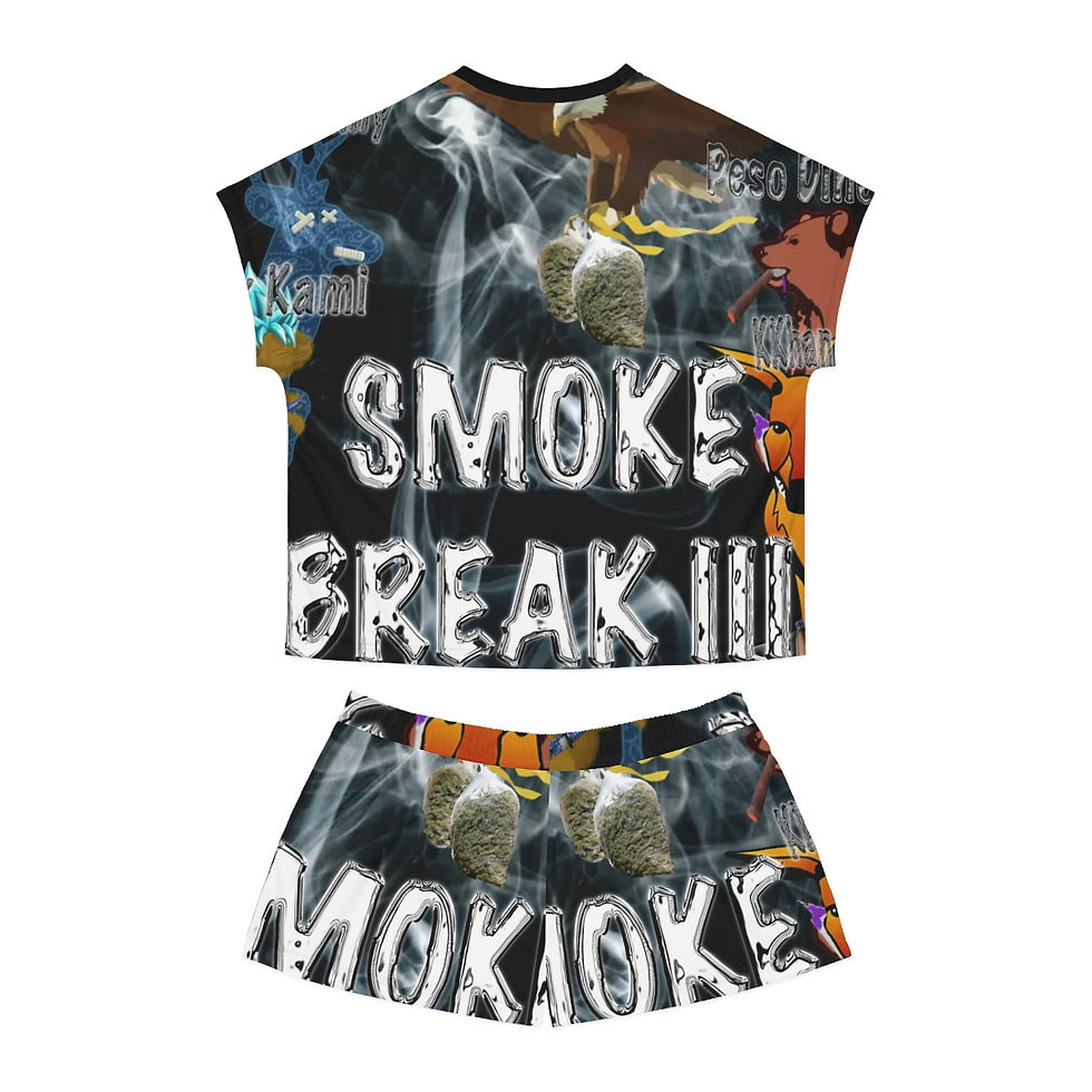 Thumbnail: Smoke Break III Women's Short Pajama Set (AOP)