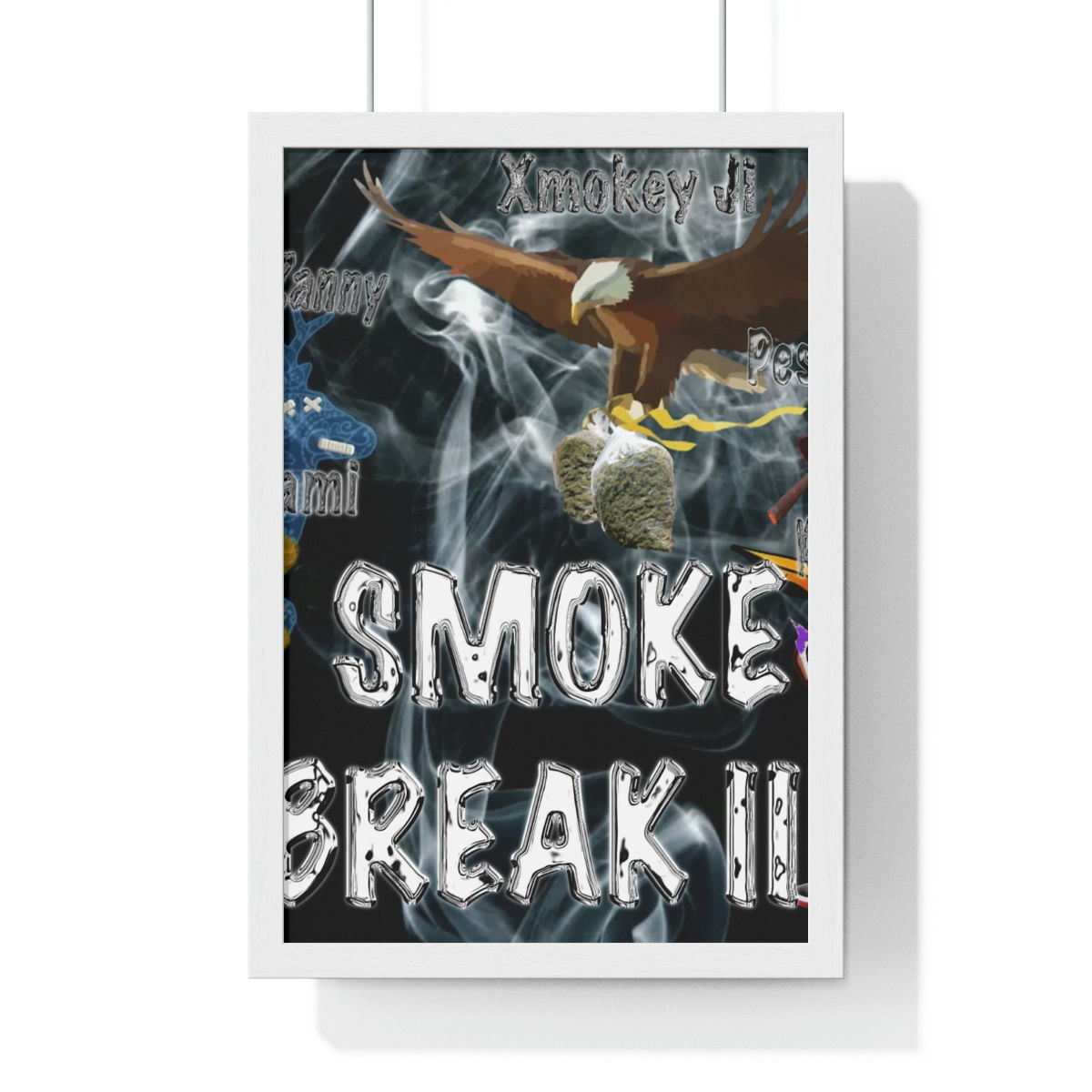 Smoke Break III Premium Framed Vertical Poster