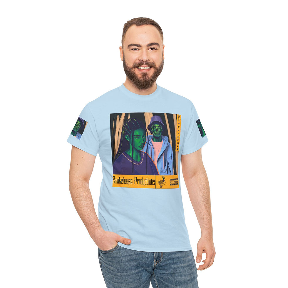Thumbnail: Wake N Bake N HeartBreak Unisex Heavy Cotton Tee