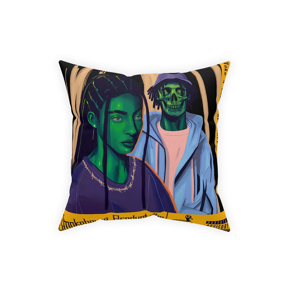Thumbnail: Wake N Bake N Heartbreak Broadcloth Pillow
