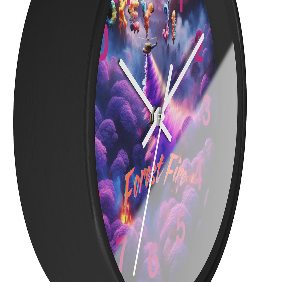 Thumbnail: Forest Fire Pink Wall clock