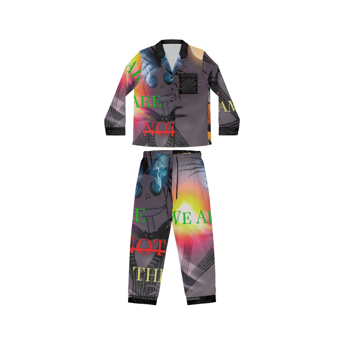 We Are Not The Same Women's Satin Pajamas (AOP)