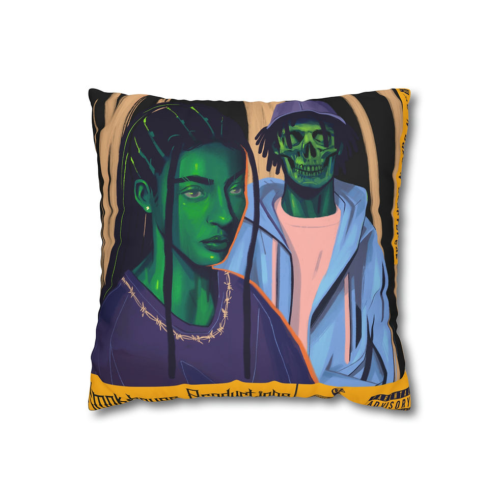 Wake N Bake N HeartBreak Spun Polyester Pillowcase