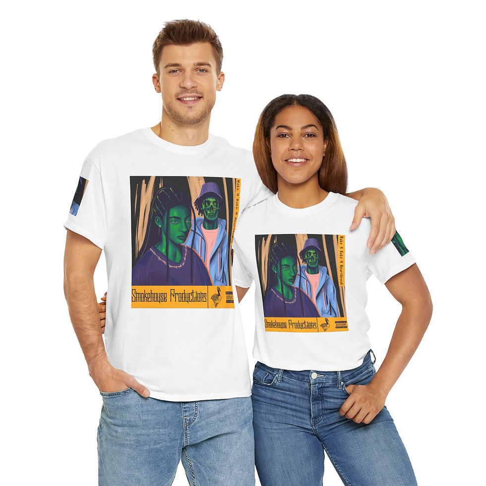 Thumbnail: Wake N Bake N HeartBreak Unisex Heavy Cotton Tee