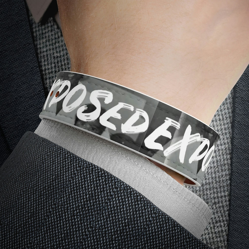Thumbnail: Exposed Faux Leather Wristband