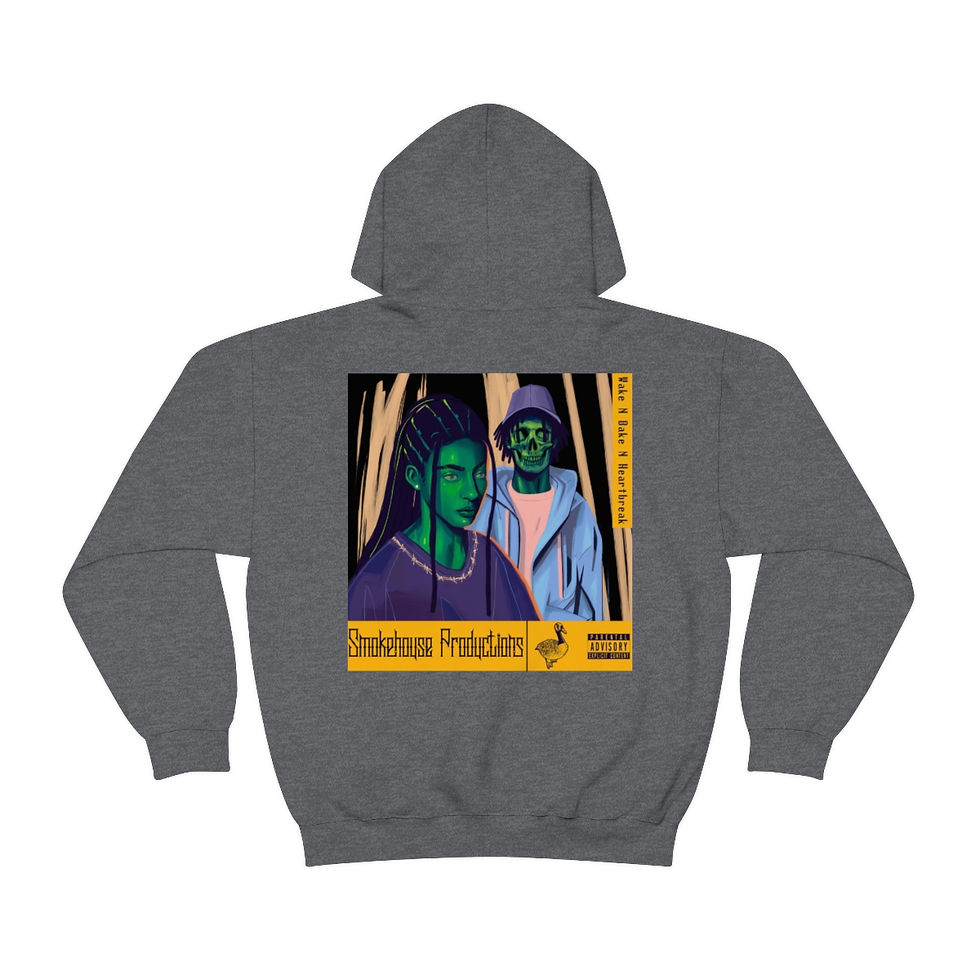Thumbnail: Wake N Bake N Heartbreak Unisex Heavy Blend™ Hooded Sweatshirt