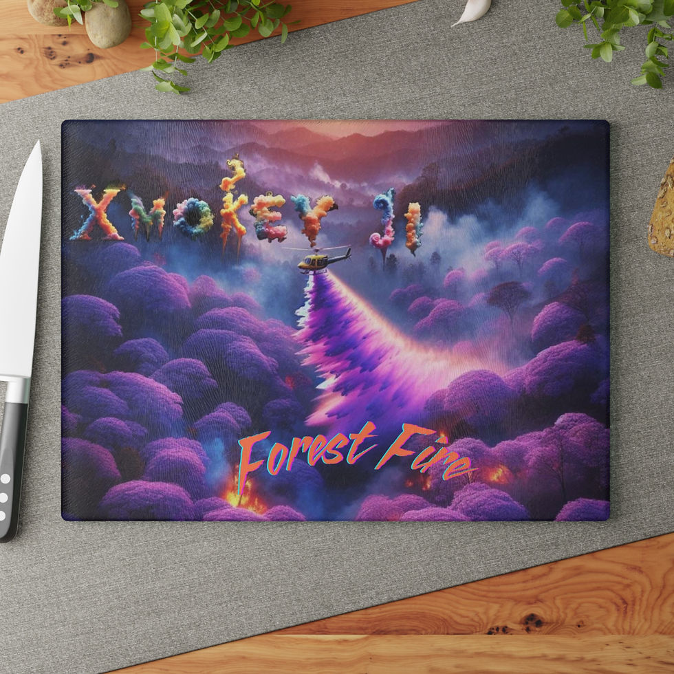 Thumbnail: Forest Fire Glass Cutting Board