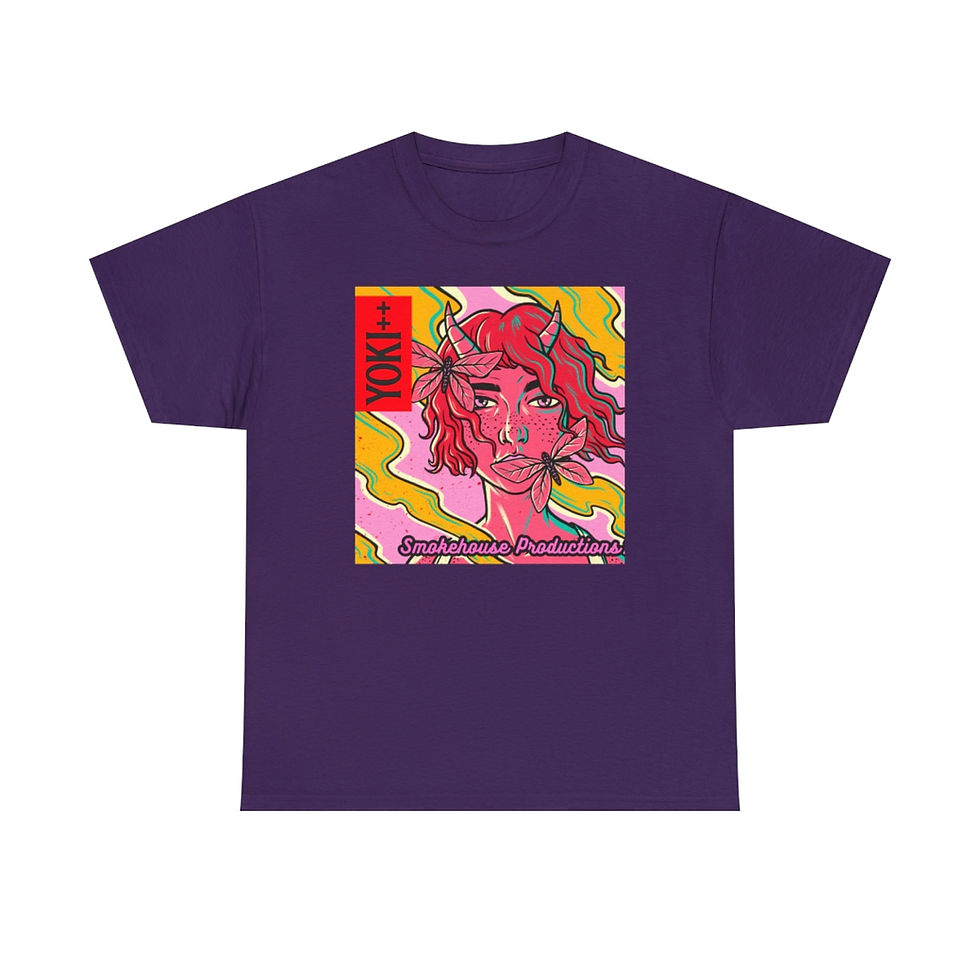 Thumbnail: Yoki++ Pink Unisex Heavy Cotton Tee