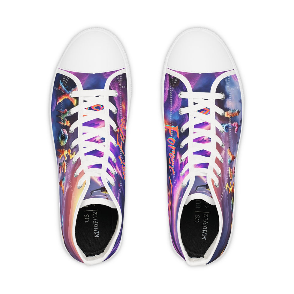 Thumbnail: Forest Fire Men's High Top Sneakers