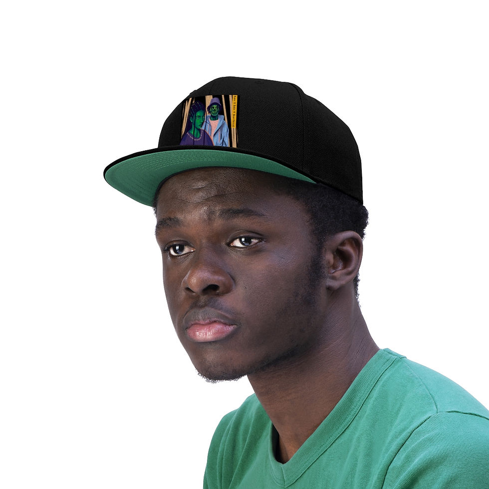 Thumbnail: Wake N Bake N HeartBreak Unisex Flat Bill Hat