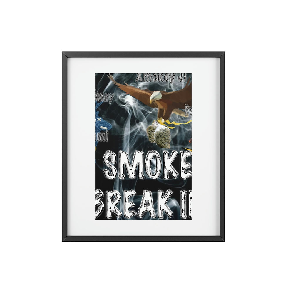 Thumbnail: Smoke Break III Framed Posters, Matte