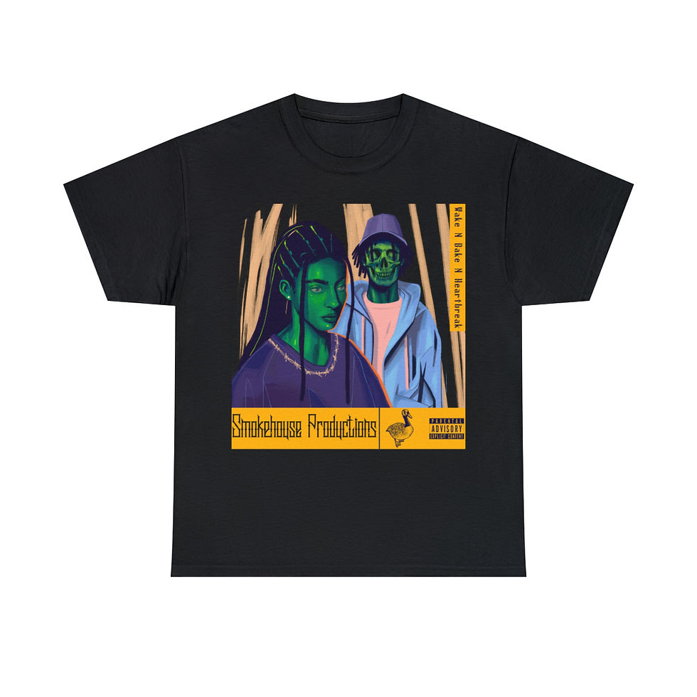 Thumbnail: Wake N Bake N HeartBreak Unisex Heavy Cotton Tee