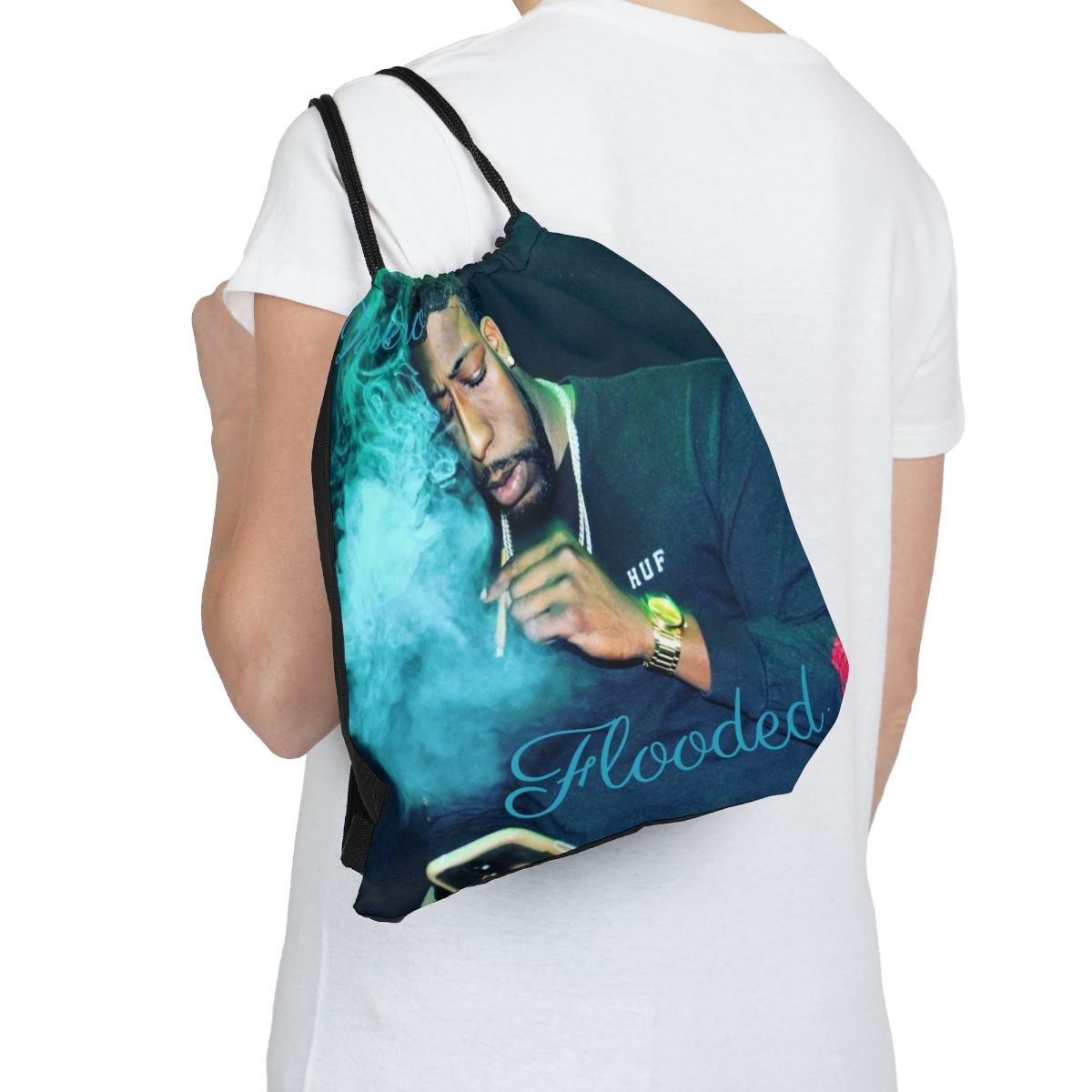 Flooded Outdoor Drawstring Bag