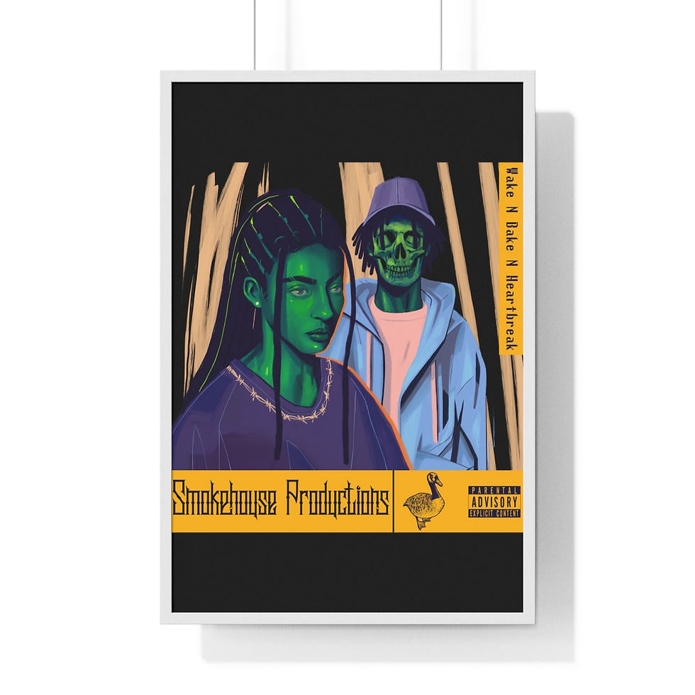 Thumbnail: Wake N Bake N HeartBreak Premium Framed Vertical Poster