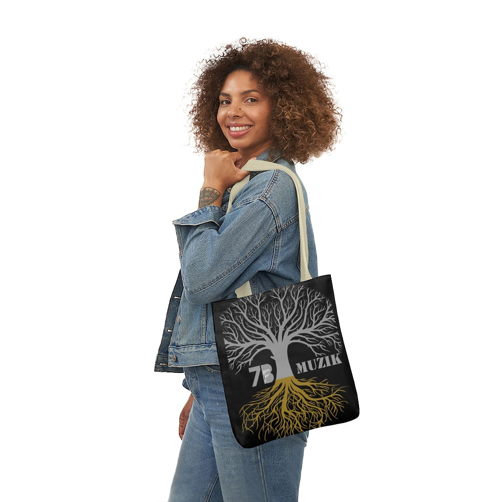 Thumbnail: 7B Family Tree Polyester Canvas Tote Bag