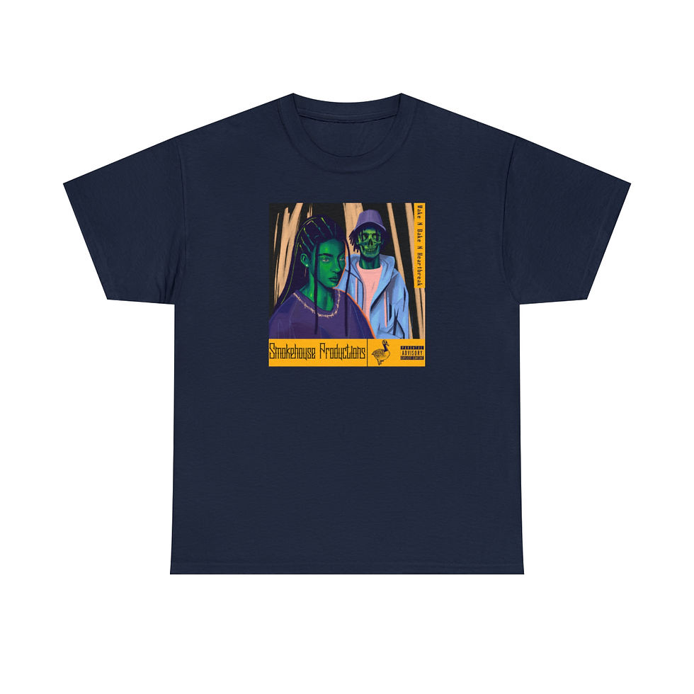 Thumbnail: Wake N Bake N Heartbreak Unisex Heavy Cotton Tee V3