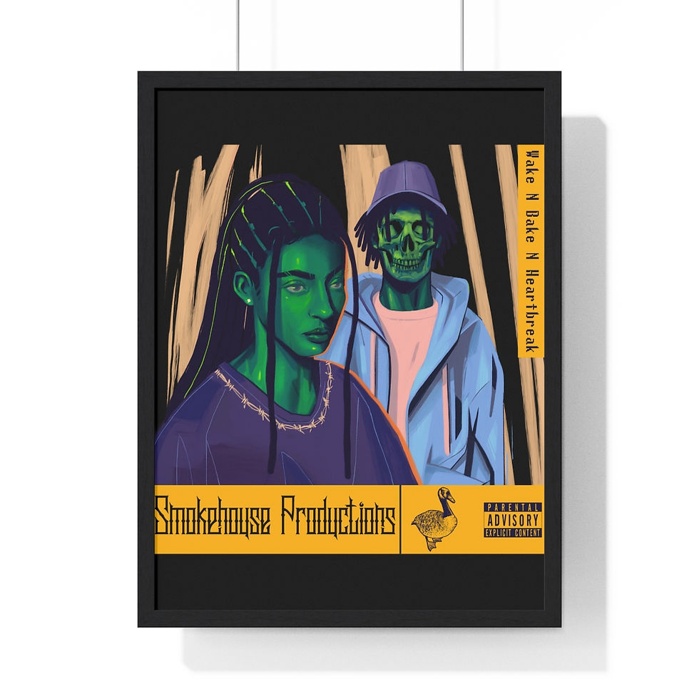 Thumbnail: Wake N Bake N HeartBreak Premium Framed Vertical Poster