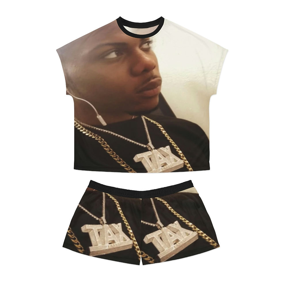 Thumbnail: Smoke Break Women's Short Pajama Set (AOP)