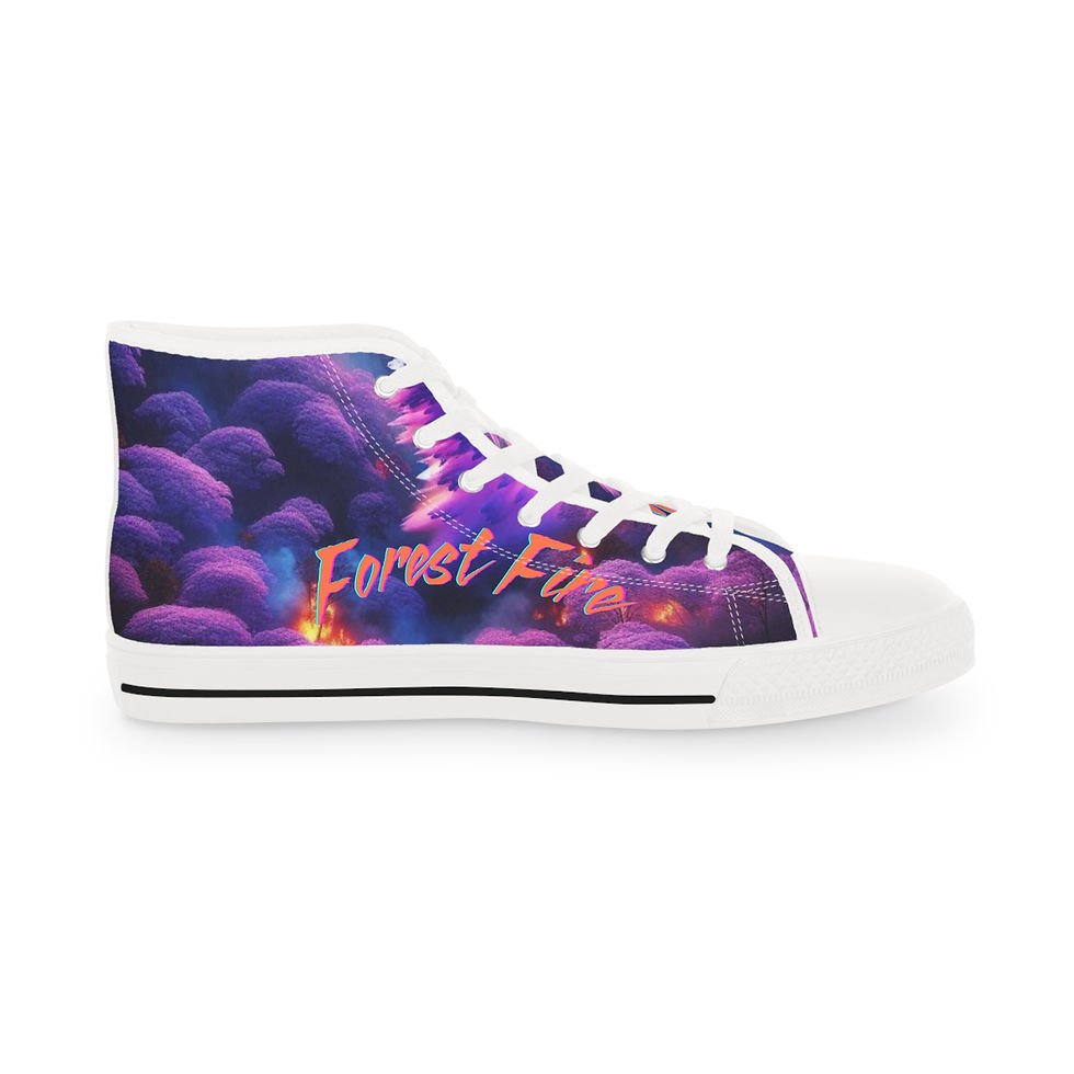 Thumbnail: Forest Fire Men's High Top Sneakers