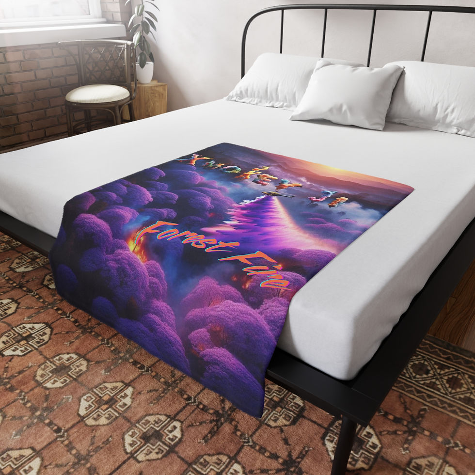 Thumbnail: Forest Fire Plush Fleece Blanket
