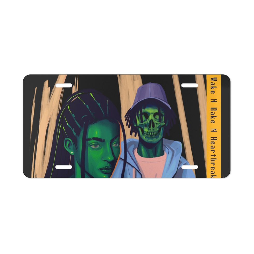 Wake N Bake N Heartbreak Vanity Plate