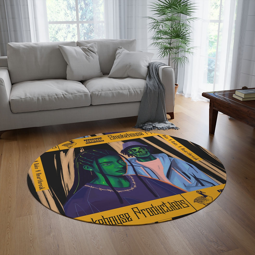 Thumbnail: Wake N Bake N Heartbreak Round Rug