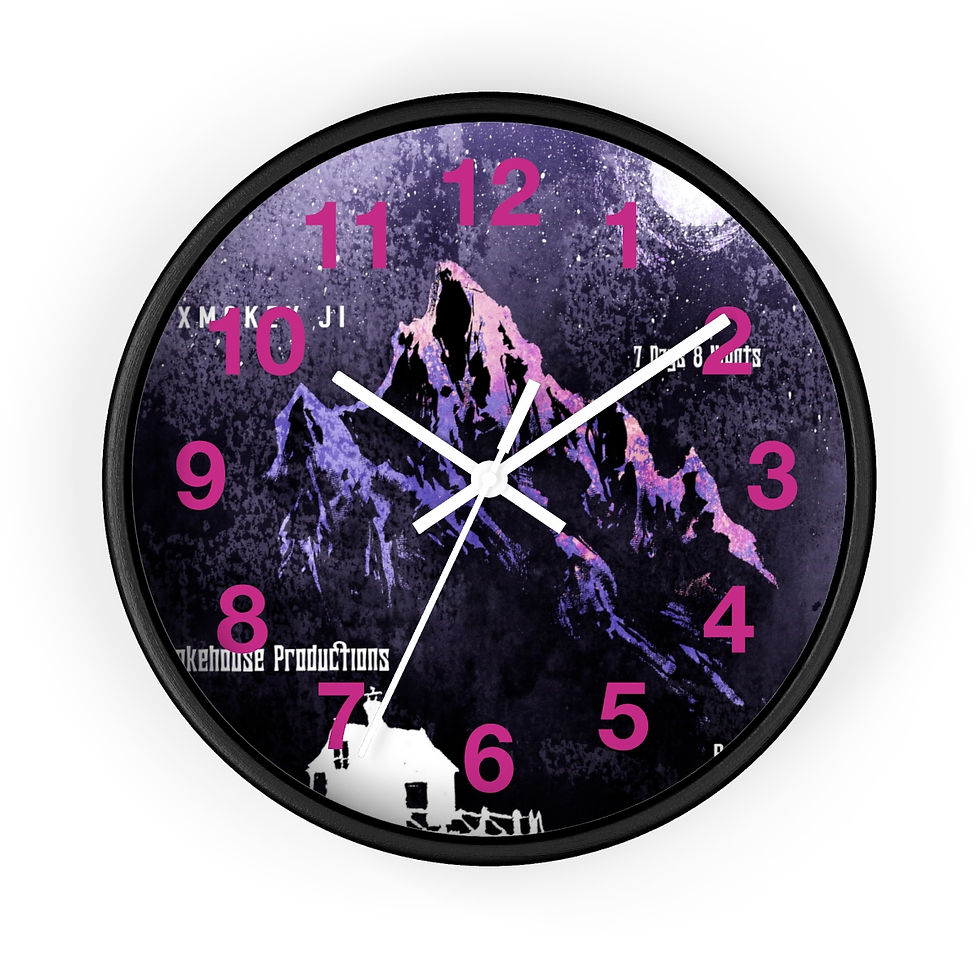 Thumbnail: 7 Days 8 Nights Pink Wall clock
