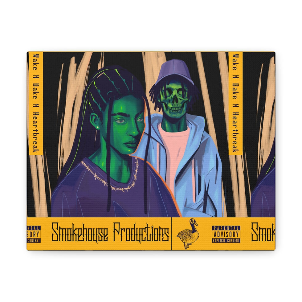 Wake N Bake N HeartBreak Canvas Gallery Wraps