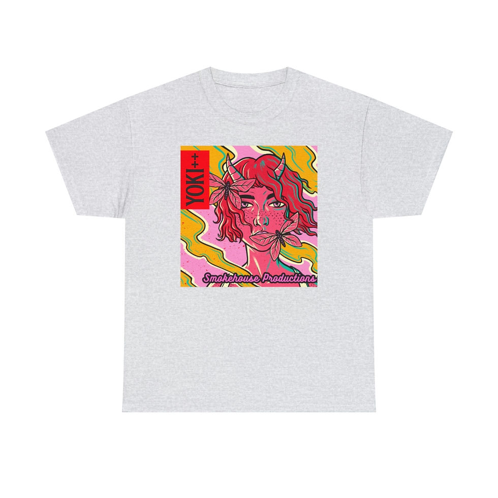 Thumbnail: Yoki++ Pink Unisex Heavy Cotton Tee