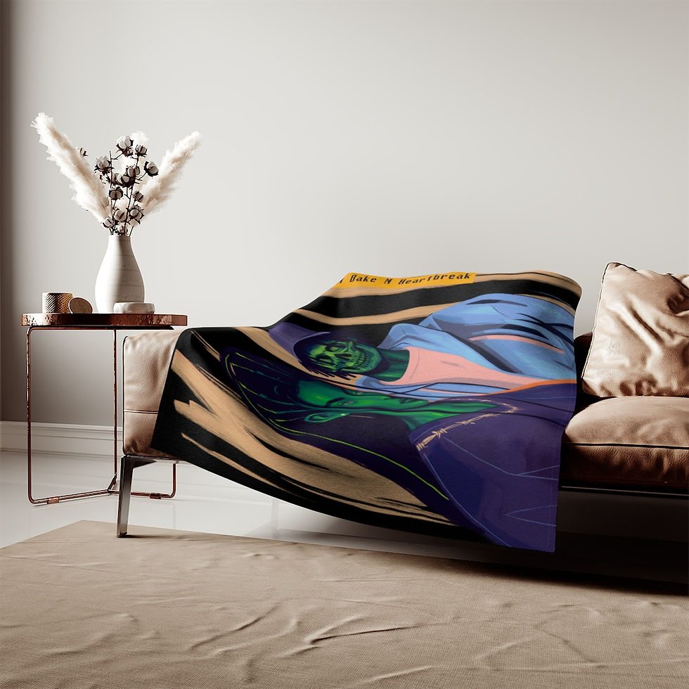 Thumbnail: Wake N Bake N Heartbreak Sweatshirt Blanket